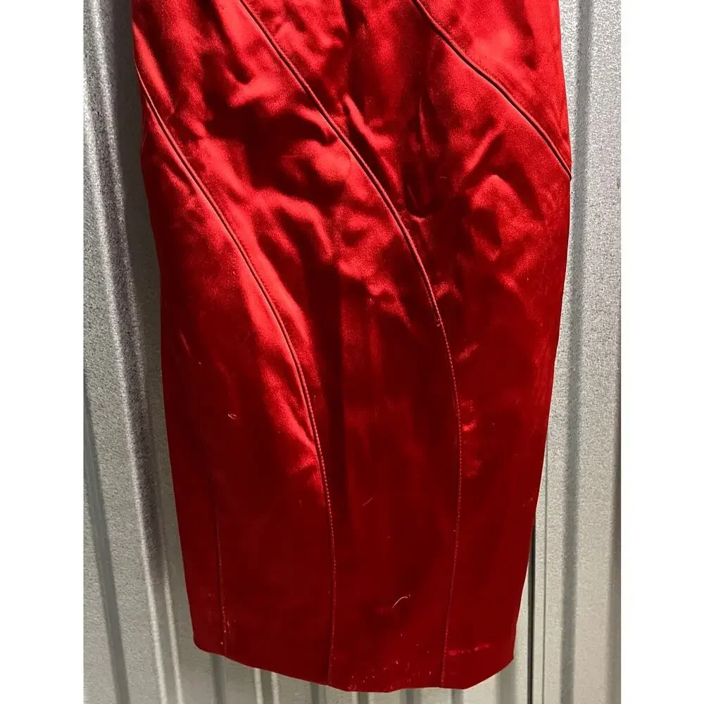 Bebe Red Strapless Midi Dress - Picture 6 of 10